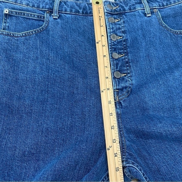 Everlane The Way High Cropped Raw Hem Jeans in Vintage Indigo, Women's Size 35 - Picture 14 of 14